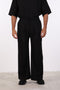 THE DOUBLE-PLEAT LINEN BLEND PANTS  — MENS BLACK