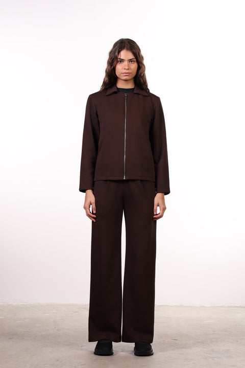 THE TRAVEL WEAR JACKET SET — WOMENS BROWN