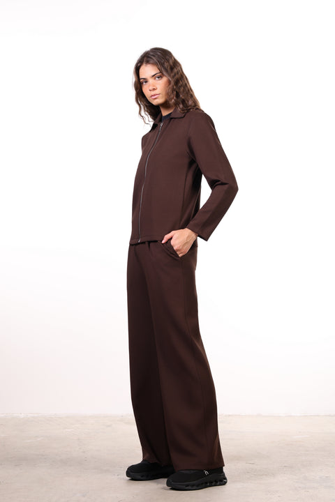 THE TRAVEL WEAR JACKET SET — WOMENS BROWN