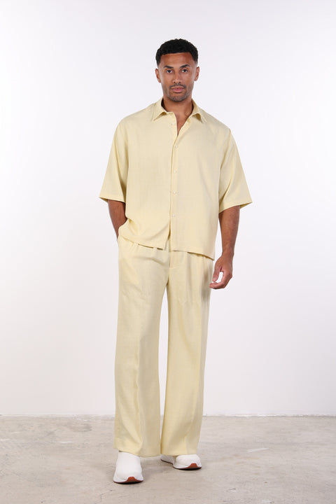 THE RELAXED LINEN BLEND SHIRT— MENS YELLOW