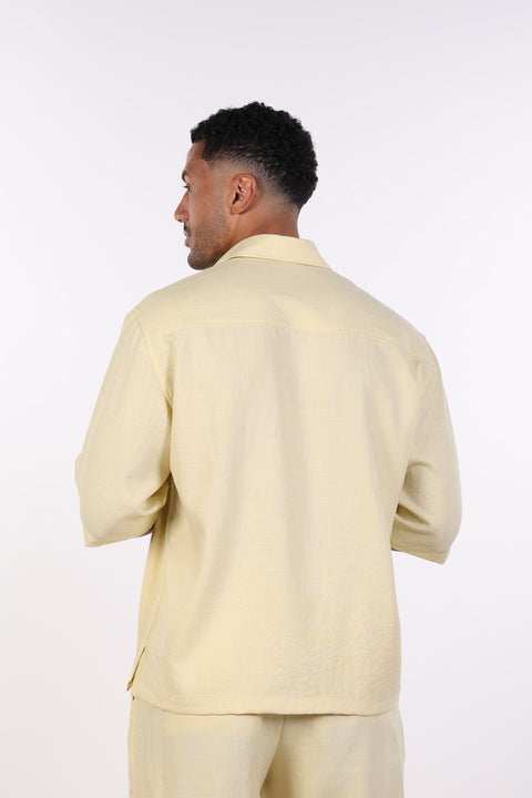 THE RELAXED LINEN BLEND SHIRT— MENS YELLOW