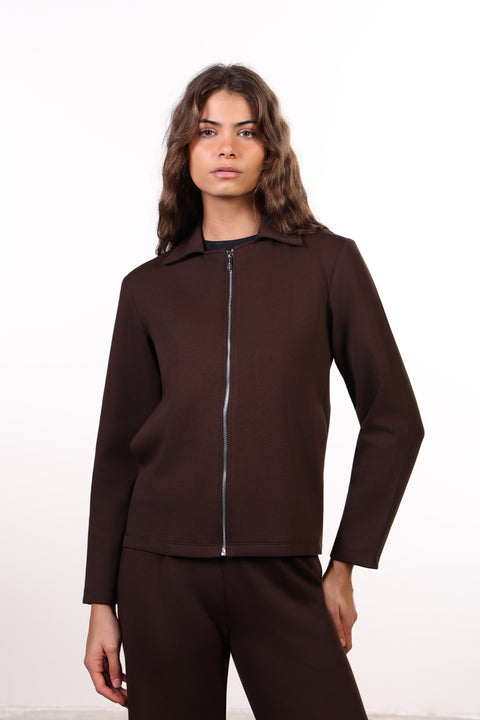 THE TRAVEL WEAR JACKET SET — WOMENS BROWN
