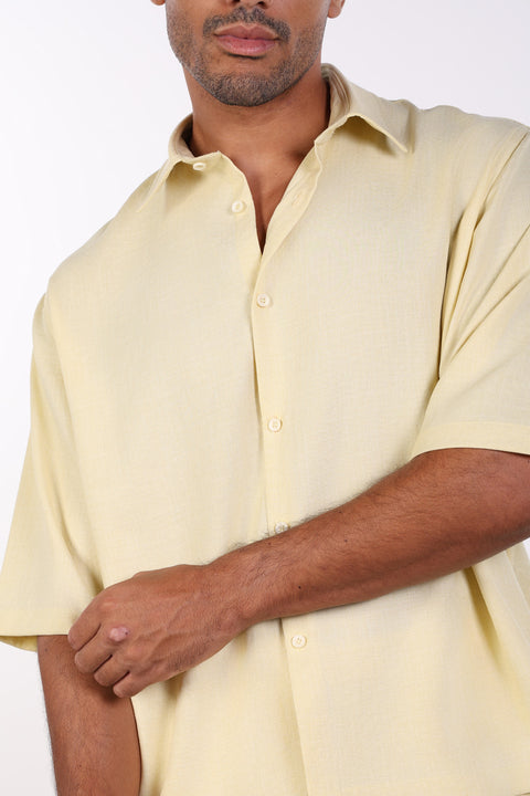 THE RELAXED LINEN BLEND SHIRT— MENS YELLOW