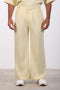 THE DOUBLE-PLEAT LINEN BLEND PANTS  — MENS YELLOW