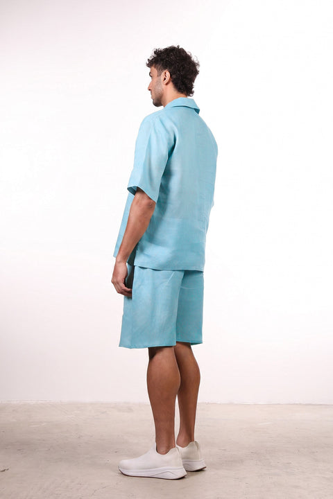 THE SIGNATURE LINEN SET — MENS TEAL