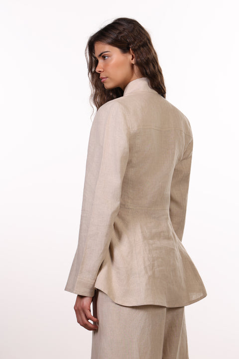 THE SIGNATURE LINEN SET — WOMENS BEIGE