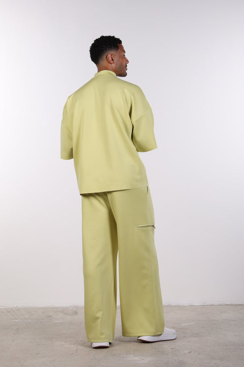 THE OVERSIZED TRAVEL WEAR SHIRT— MENS LIME GREEN