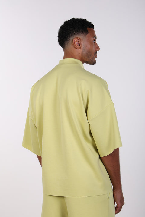 THE OVERSIZED TRAVEL WEAR SHIRT— MENS LIME GREEN