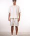 THE SUMMER LINEN HALF SLEEVES SET — MENS OFF WHITE