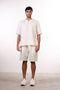 THE SUMMER LINEN HALF SLEEVES SET — MENS OFF WHITE
