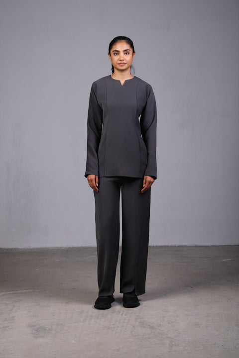 ALIGN SHIRT FULL SLEEVES SET — WOMENS GREY