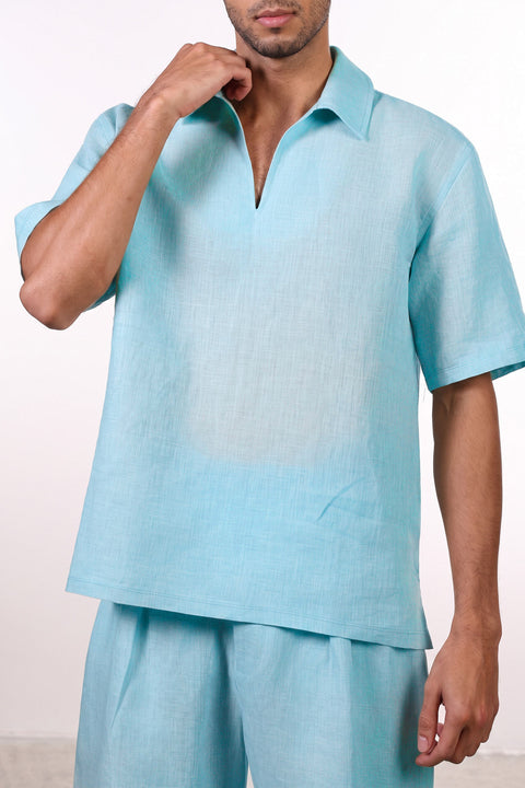 THE SIGNATURE LINEN SET — MENS TEAL