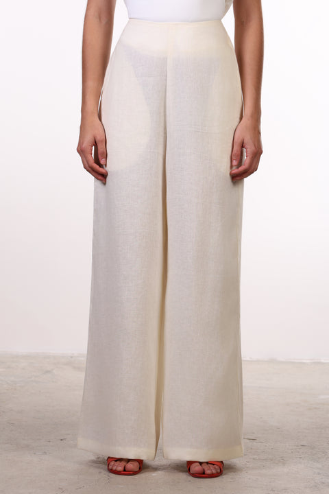 THE SIGNATURE LINEN SET — WOMENS OFF WHITE