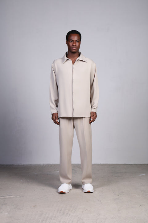 1987 SHIRT FULL SLEEVES SET — BEIGE
