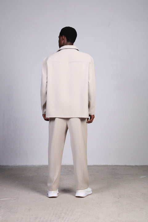 1987 SHIRT FULL SLEEVES SET — BEIGE