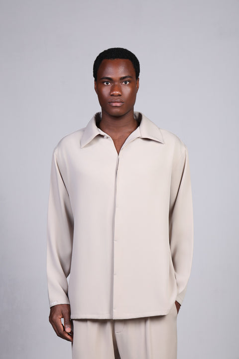 1987 SHIRT FULL SLEEVES SET — BEIGE