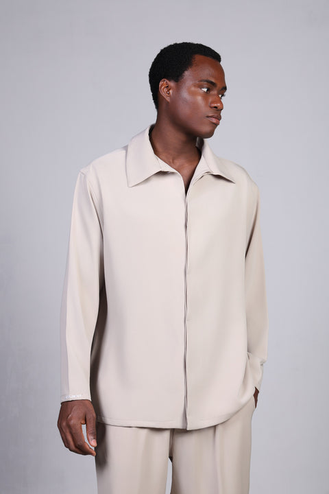 1987 SHIRT FULL SLEEVES SET — BEIGE