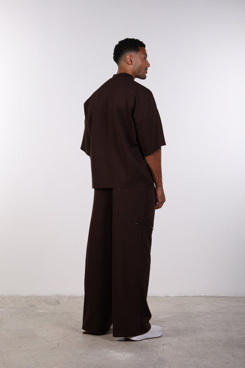 THE OVERSIZED TRAVEL WEAR SHIRT— MENS BROWN