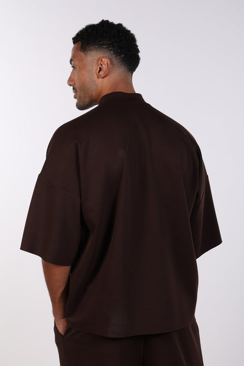 THE OVERSIZED TRAVEL WEAR SHIRT— MENS BROWN