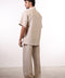 THE CLASSIC LINEN HALF SLEEVES SET —BEIGE