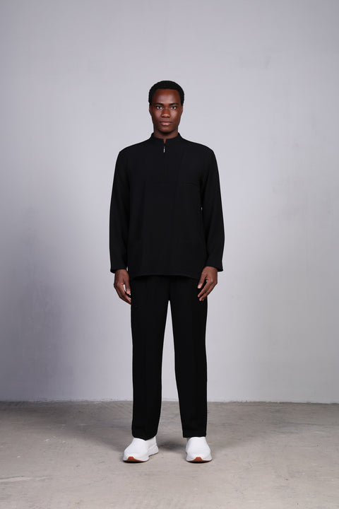 CLASSIC SHIRT FULL SLEEVES SET — MENS BLACK