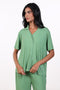 PYJAMA TOP HALF SLEEVES — WOMENS GREEN