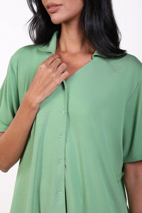 PYJAMA HALF SLEEVES SET — WOMENS GREEN