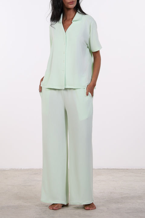 PYJAMA HALF SLEEVES SET — WOMENS MINT