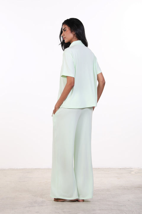 PYJAMA HALF SLEEVES SET — WOMENS MINT