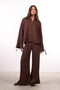 THE ISLAND LINEN BLEND SET — WOMENS BROWN