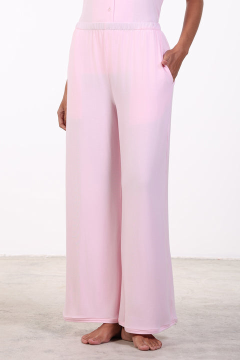 PYJAMA HALF SLEEVES SET — WOMENS PINK