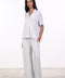 PYJAMA HALF SLEEVES SET — WOMENS CLOUD GREY