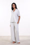 PYJAMA HALF SLEEVES SET — WOMENS CLOUD GREY