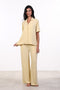 PYJAMA HALF SLEEVES SET — WOMENS YELLOW
