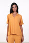 PYJAMA TOP HALF SLEEVES — WOMENS ORANGE