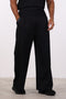 THE DOUBLE-PLEAT SCRUB PANTS  — MENS BLACK