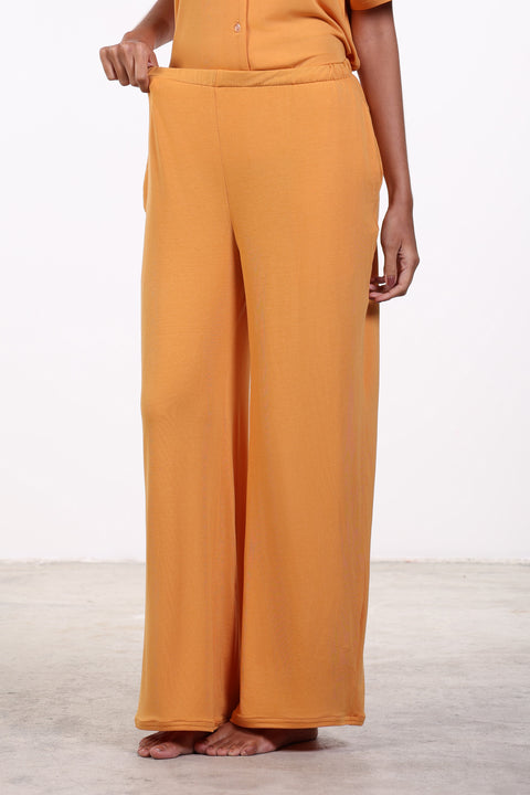 PYJAMA HALF SLEEVES SET — WOMENS ORANGE