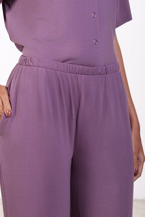 PYJAMA FULL SLEEVES SET — WOMENS PURPLE