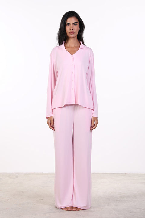 PYJAMA FULL SLEEVES SET — WOMENS PINK