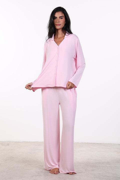 PYJAMA FULL SLEEVES SET — WOMENS PINK