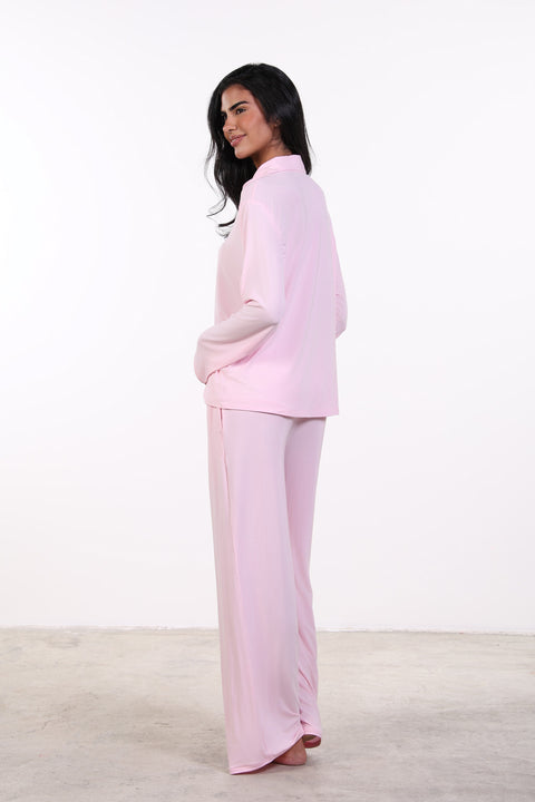 PYJAMA FULL SLEEVES SET — WOMENS PINK