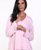 PYJAMA TOP FULL SLEEVES — WOMENS PINK