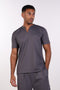 THE NOTCH-NECK SCRUB TOP  — MENS GREY