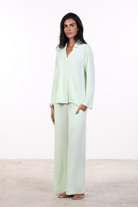 PYJAMA FULL SLEEVES SET — WOMENS MINT