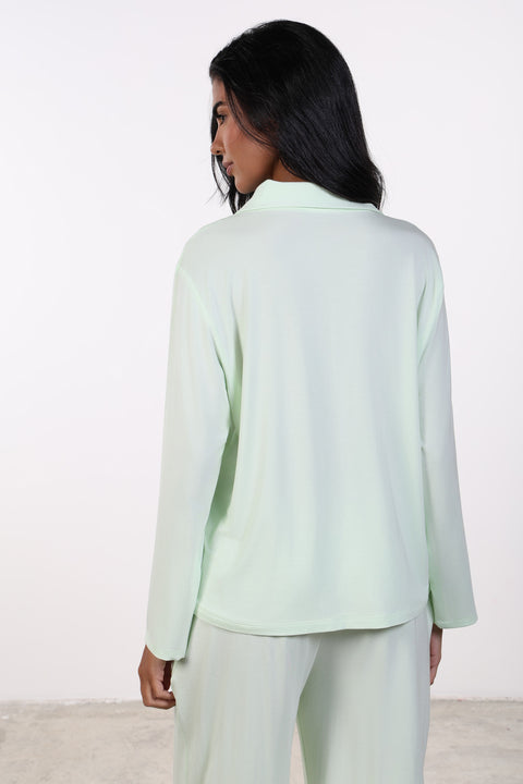 PYJAMA TOP FULL SLEEVES — WOMENS MINT
