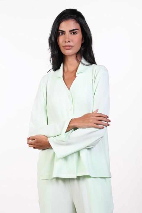 PYJAMA TOP FULL SLEEVES — WOMENS MINT