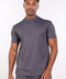 PALMA HIGH-NECK SCRUB SHIRT  — MENS GREY