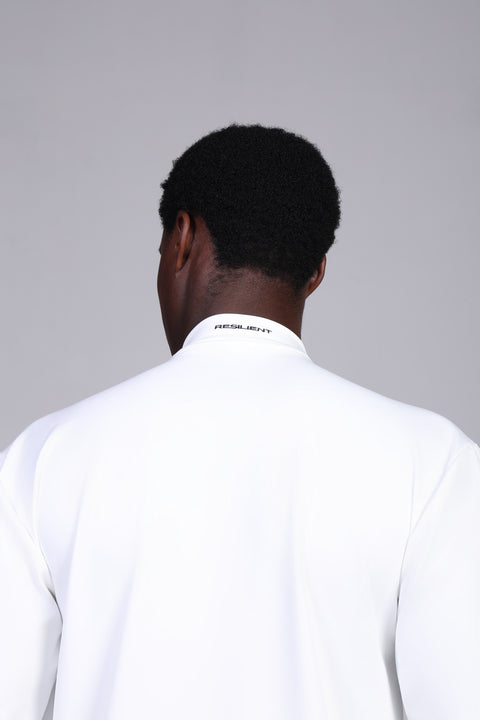 FLEX SHIRT FULL SLEEVES HIGH NECK — MENS WHITE