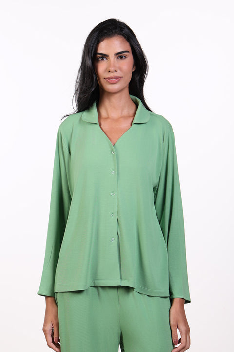 PYJAMA FULL SLEEVES SET — WOMENS GREEN