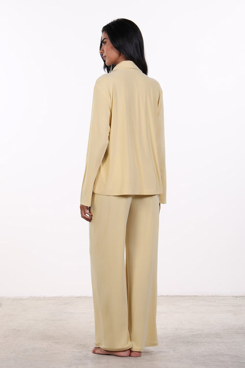 PYJAMA FULL SLEEVES SET — WOMENS YELLOW